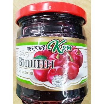 Вишня без косточек в сахарном сиропе  Щедрый Кум 500 г